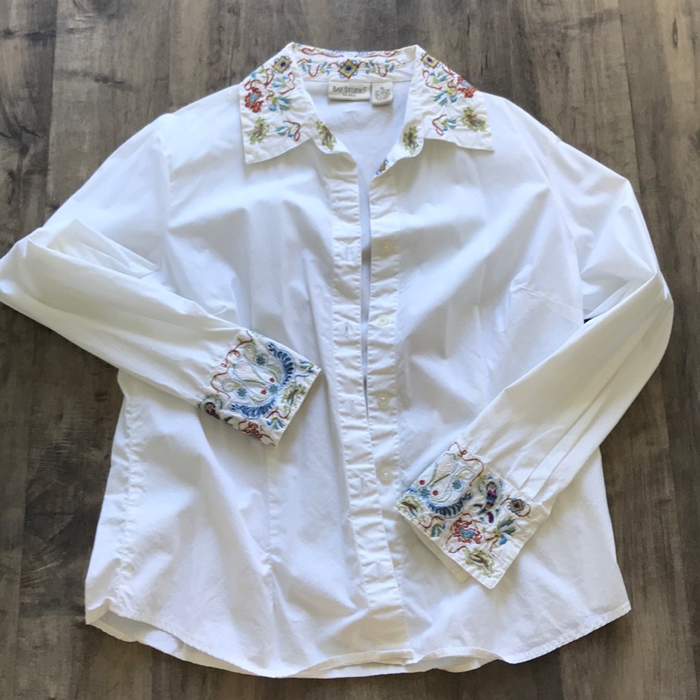 Embroidered shirt.